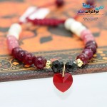 دستبند طلا و سنگ - سواروسکی قلب