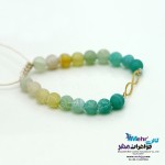 دستبند طلا و سنگ - طرح بی نهایت