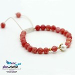 دستبند طلا و سنگ - طرح گل