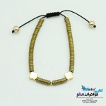 دستبند طلا و سنگ - طرح گوی تراش