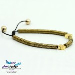 دستبند طلا و سنگ - طرح گوی تراش