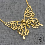 گردنبند طلا - طرح پروانه