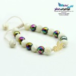دستبند طلا و سنگ - طرح تاج