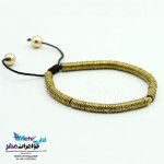 دستبند طلا و سنگ - طرح گوی تراش