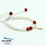 دستبند طلا و سنگ - طرح نت سل