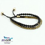 دستبند طلا و سنگ - طرح گوی تراش