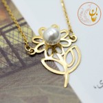 گردنبند طلا - طرح گل آفتابگردان
