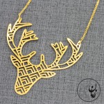 گردنبند طلا - طرح گوزن اوریگامی