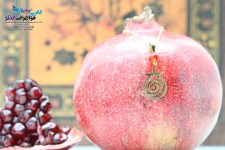 آویز طلا - طرح انار اسپیرال