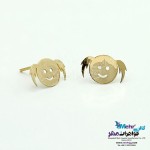 گوشواره طلا - طرح دخترک خوشحال