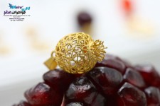 آویز طلا - طرح انار توری