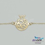 دستبند طلا - طرح انار و قو