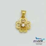 نیم ست طلا - آویز و گوشواره - طرح شبدر چهار برگ