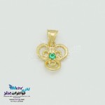 نیم ست طلا - آویز و گوشواره - طرح گل