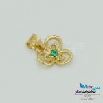 نیم ست طلا - آویز و گوشواره - طرح گل