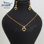 نیم ست طلا - آویز و گوشواره - طرح قلب