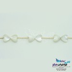 دستبند طلا و سنگ - طرح قلب