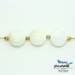 دستبند طلا و سنگ - طرح دایره