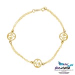 دستبند طلا - طرح پرنده و شاخه