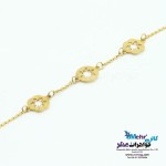 دستبند طلا - طرح برف