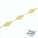 دستبند طلا - طرح گل