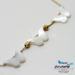دستبند طلا و سنگ - صدف پروانه