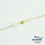 دستبند طلا - سنگ سواروسکی مکعب