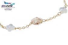 دستبند طلا و سنگ - سواروسکی گل