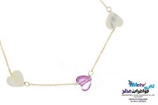 دستبند طلا و سنگ - سواروسکی قلب