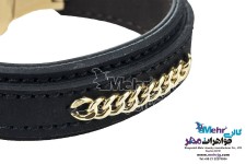 دستبند طلا و چرم - طرح کارتیه