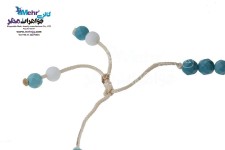 دستبند طلا و سنگ - طرح گوی توری