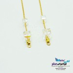 گوشواره طلا - سنگ سواروسکی مکعب