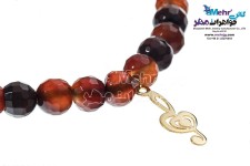 دستبند طلا و سنگ - طرح نت سل