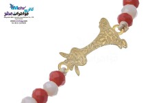دستبند طلا و مهره - طرح زرافه