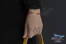 دستبند طلا و مهره - طرح قلب