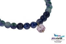دستبند طلا و سنگ - سواروسکی گل