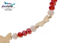 دستبند طلا و مهره - طرح پروانه