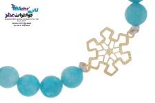 دستبند طلا و سنگ - طرح برف