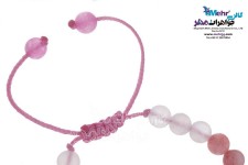 دستبند طلا و سنگ - طرح گل