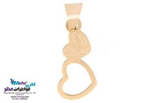 نیم ست طلا - آویز و گوشواره - طرح قلب