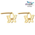 نیم ست طلا - آویز و گوشواره - طرح لوتوس