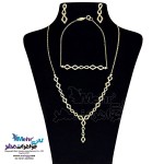 سرویس طلا - گردنبند و گوشواره و دستبند - طرح بی‌نهایت
