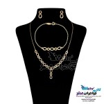 سرویس طلا - گردنبند و گوشواره و دستبند - طرح هندسی