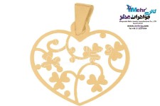 نیم ست طلا - آویز و گوشواره - طرح قلب و شبدر