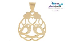 نیم ست طلا - آویز و گوشواره - طرح پرنده‌های عاشق