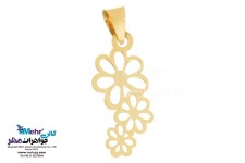 نیم ست طلا - آویز و گوشواره - طرح گل