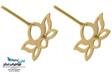 نیم ست طلا - آویز و گوشواره - طرح لوتوس