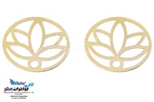 نیم ست طلا - آویز و گوشواره - طرح لوتوس