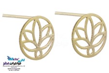نیم ست طلا - آویز و گوشواره - طرح لوتوس