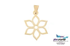 نیم ست طلا - آویز و گوشواره - طرح گل شش پر